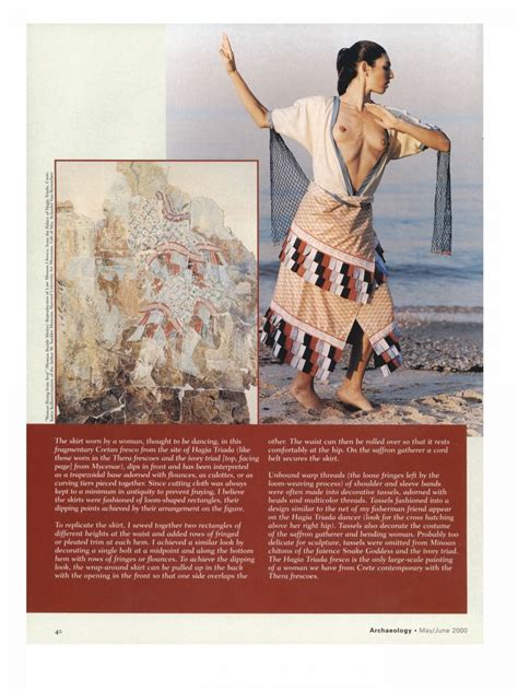 Replicas Of Minoan Clothing By Bernice Jones In Archaeology Magazine