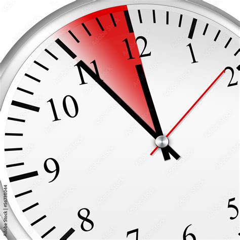 Uhr 5 Vor 12 Stock Vektorgrafik Adobe Stock