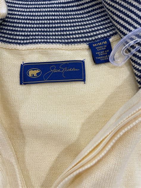 Jack Nicklaus Yellow Mens 14 Zip Sweater Golf Vest Medium Ebay