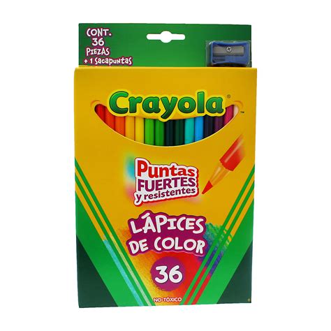 Lápices de Colores Crayola con Sacapuntas 37 Piezas DelSol