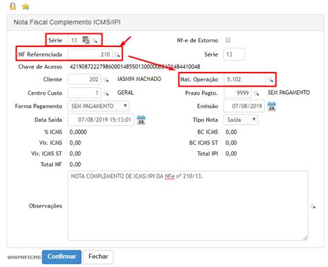 Nota Fiscal Complemento De Ipi Abc