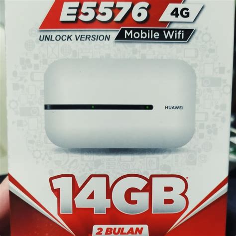 Jual Modem Wifi MIFI 4G LTE HUAWEI E5576 14GB UNLOCK VERSION 14 GB Wi