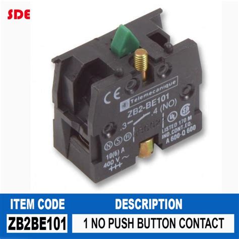 Uni Air SDE Branded ZB2 BE101 22mm 1 NO Push Button Block Switch 600V