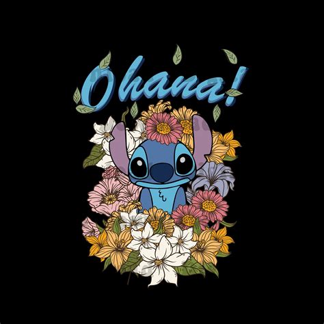 Lilo And Stitch Floral Flowers Png Ohana Png Stitch Ohana Png Etsy New