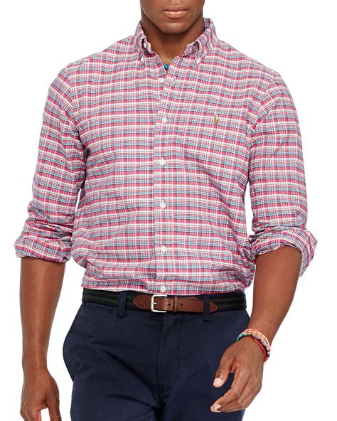 Lyst Ralph Lauren Polo Plaid Oxford Button Down Shirt Slim Fit In