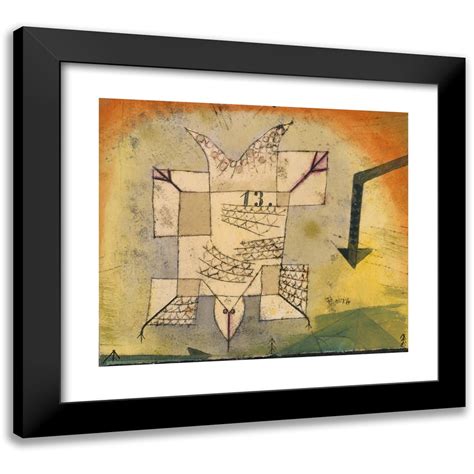 Paul Klee X Black Modern Framed Museum Art Print Titled Falling