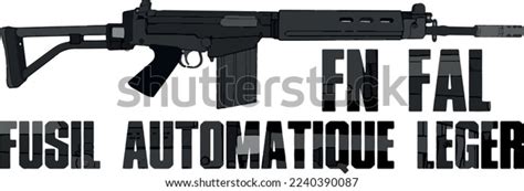 Vector Illustration Fn Fal Rifle Stock Vector Royalty Free