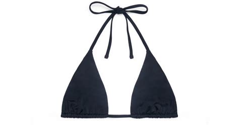 Poetry By Locals Athena Triangle Bikini Top In Blue Lyst UK