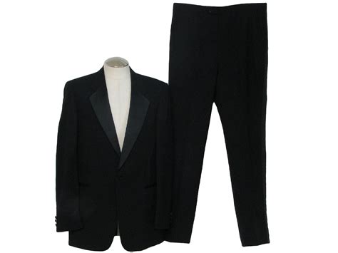 80s Retro Suit 80s Roger Stuart Mens Two Piece Tuxedo Suit With