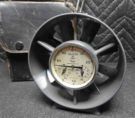 Vintage Taylor Coal Mine Anemometer Wind Velocity Speed Gauge Indicato