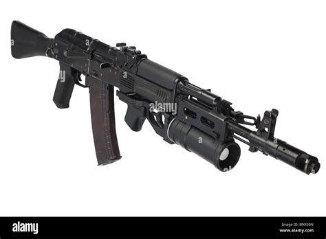 Modern Kalashnikov Ak 74m Assault Rifle With Underbarrel Grenade