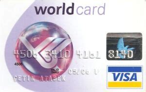 Bank Card World Card Yapi Kredi Bankasi Türkiye Turkey Col TR VI