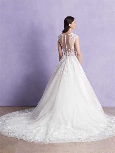 Allure Romance 3365 A Ballgown Skirt And Cap Sleeves Combine To