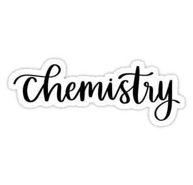 the word chemistry written in black ink on a white background