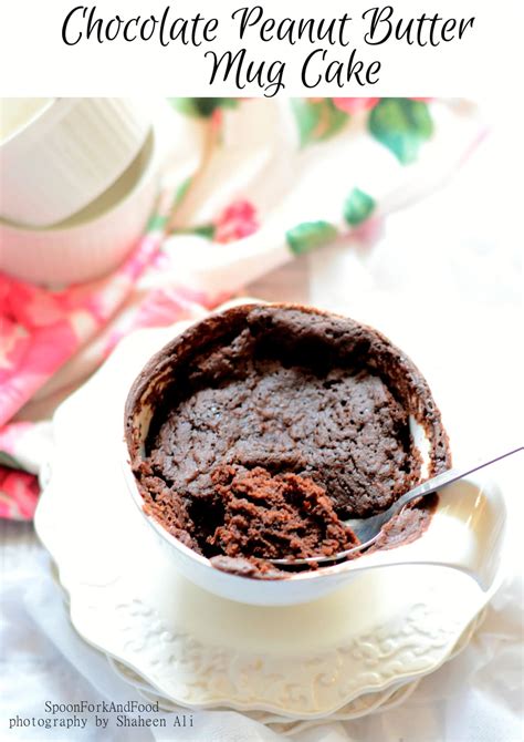 CHOCOLATE PEANUT BUTTER MUG CAKE Recipe | Spoon Fork And Food