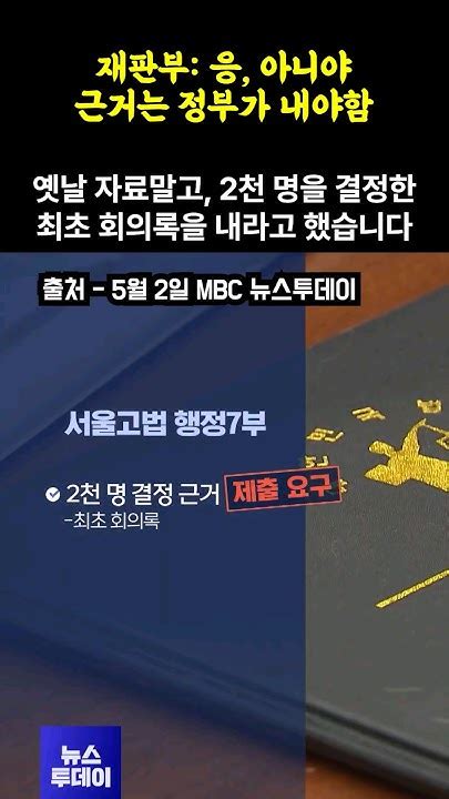 법원의 의대 증원 근거 요구에 황당한 답볍을 제출한 정부 의대정원확대 의대증원 필수의료 Youtube