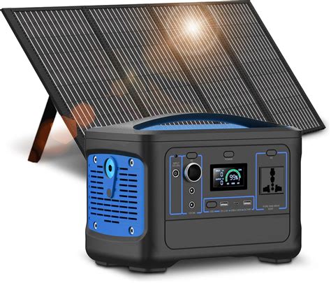 ACEHE 600 W Portable Power Station Power Bank With 100 W Portable Solar