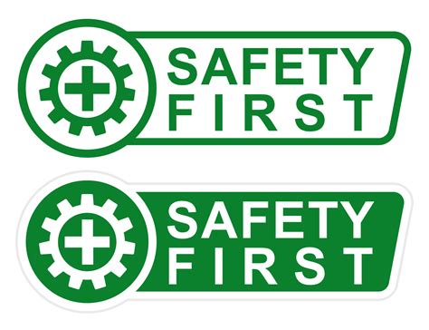 simple safety first sign printable signage design for safely workers in ...