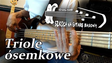 Lekcje na gitarze basowej Triole ósemkowe 90bpm YouTube