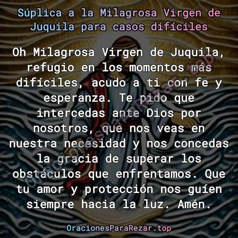 Oraci N A La Milagrosa Virgen De Juquila Para Casos Dif Ciles