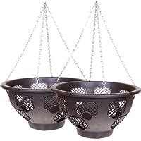 Set Of X Easy Fill Hanging Baskets Amazon Co Uk Garden