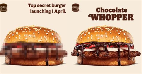 Burger King Spore Has Chocolate Whopper From S 6 40 Till April 15