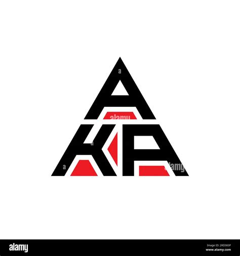 Aka Triangle Letter Logo Design With Triangle Shape Aka Triangle Logo