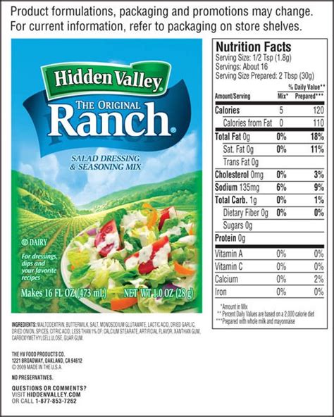 Hidden Valley® Original Ranch® Salad Dressing And Seasoning Mix Hidden Valley®