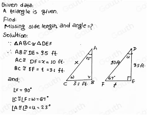 Solved The Two Triangles Below Are Congruent Find The Missing Side