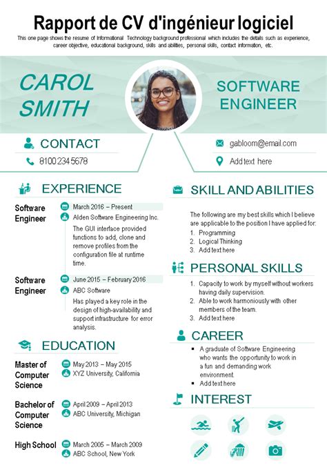 Modèles de CV d ingénieur logiciel indispensables avec exemples et exemples