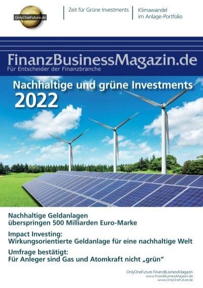 Nachhaltige Und Gr Ne Investments