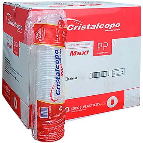 Copo P P Semi Acrílico Transparente 440ml Cristalcopo Caixa c 1 000 Un