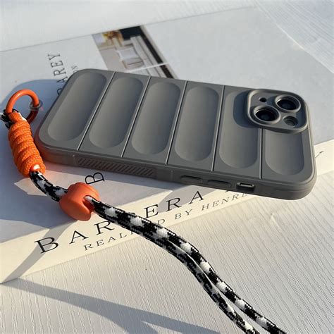 D Pro 3D Silicone Case Wrist Rope etui ze smyczą na nadgarstek iPhone