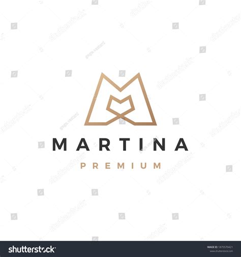 M Letter Gold Logo Vector Icon Stock Vector Royalty Free 1875570421