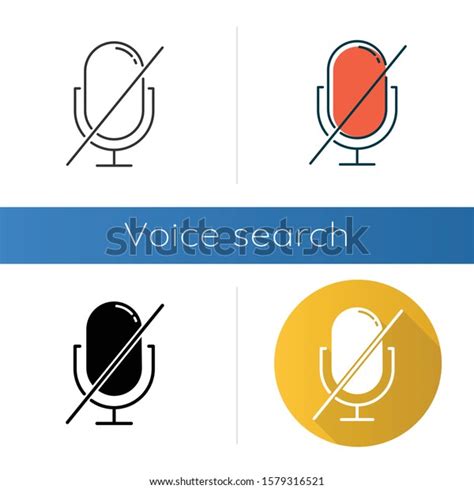 Microphone Forbidden Icons Set Sound Recorder Stock Vector Royalty