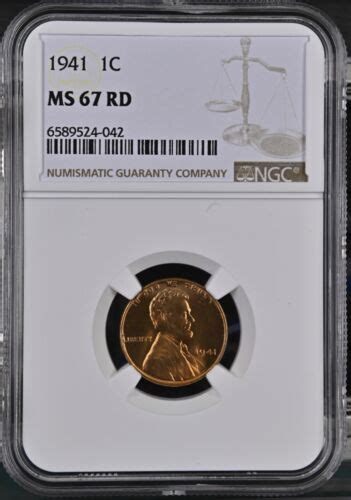 Lincoln Wheat Cent Ngc Ms Rd Copper Coin C Ebay