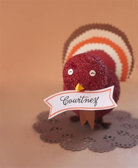 Diy Turkey Place Cards Alana Jones Mann