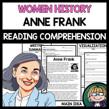 ANNE FRANK Biography Women S History Month Reading Comprehension Passages