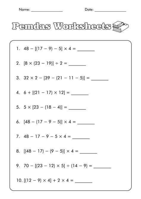 Hard Math Equations Worksheets Pemdas Worksheets Pemdas Algebra Worksheets