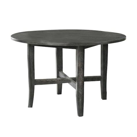 Benjara In Gray Wood Legs Dining Table Seat Of Bm The