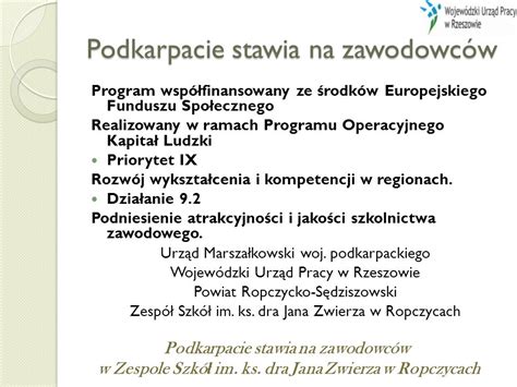 Zesp Szk Im Ks Dra Jana Zwierza W Ropczycach Podkarpacie Stawia