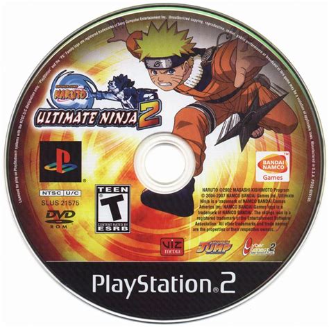 Shonen Jump Naruto Ultimate Ninja 2 2004 Playstation 2 Box Cover