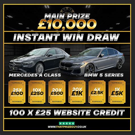 £10000 Main Prize Car And Cash Instant Wins That Prize Guy