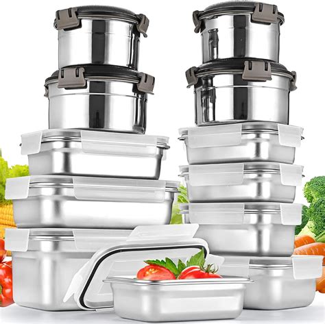 Stainless Steel Food Storage Containers Airtight Leakproof 7445019116114 Ebay In 2024