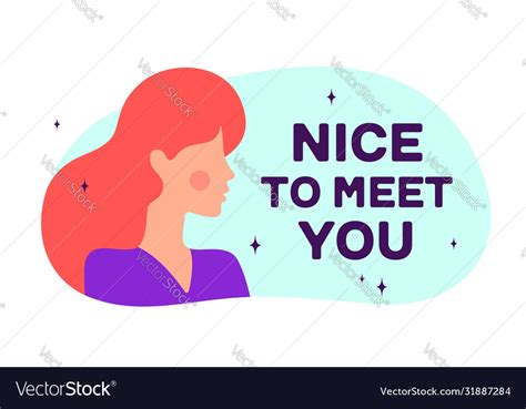 Nice To Meet You Modern Flat Character Royalty Free Vector