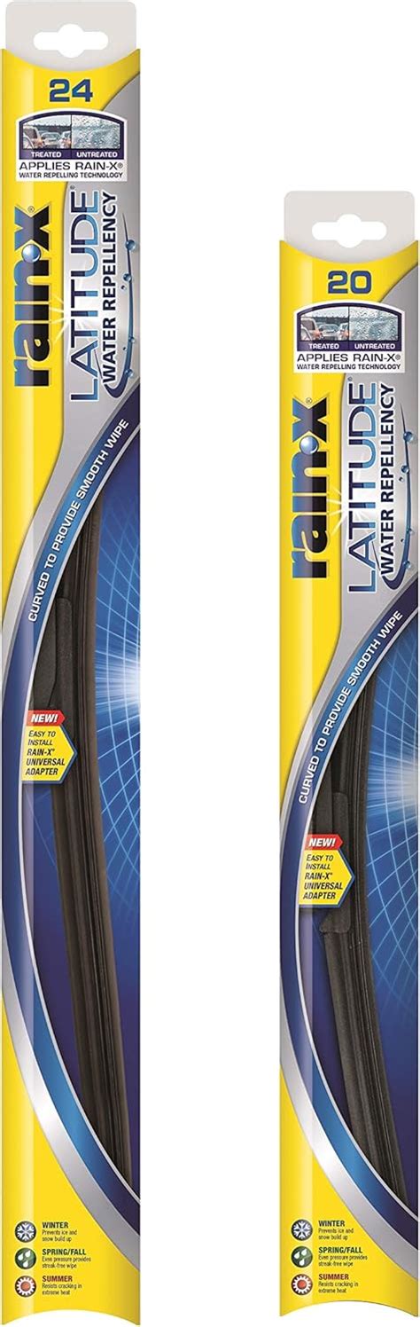 Amazon Rain X 810162 Latitude 2 In 1 Water Repellent Wiper Blades