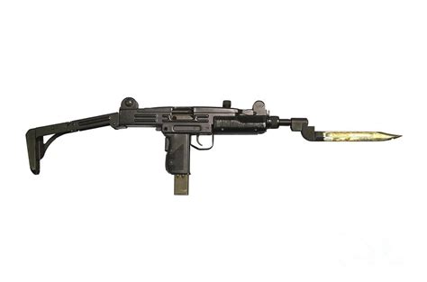 Uzi 9mm Submachine Gun With Attached Photograph By Andrew Chittock