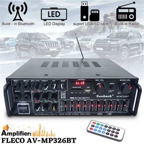 Sunbuck Audio Fleco AV MP326BT Amplifier Bluetooth USB SD FM MP3