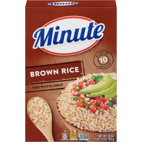 Minute Instant Brown Rice Rich And Nutty 100 Whole Grain Quick Rice 28 Oz