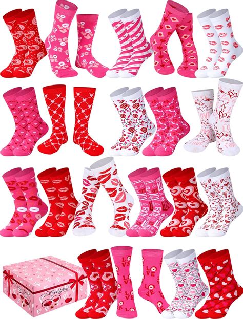 Amazon Jeyiour Pairs Christmas Holiday Heart Socks Valentine S